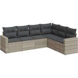  6-dijelni set vrtnih sofa od poliratana s jastucima svjetlosivi | shoptok.hr