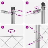  Ograda s povezom i stupovima Siva 1 x 10 m | shoptok.hr