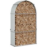  Držač za cjepanice srebrni 120x45x210 cm od pocinčanog čelika | shoptok.hr