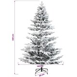  Umjetno božićno drvce s kuglicom 240 cm 300 LED lampica - Zelena i bijela 240 cm s LED-ima i crnim lopticama | shoptok.hr