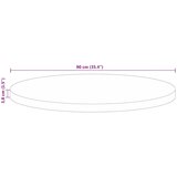 Stolna ploča Ø 90 x 3,8 cm okrugla od masivnog obnovljenog drva | shoptok.hr