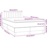  Krevet s oprugama i madracem smeđesivi 120 x 190 cm od tkanine | shoptok.hr