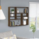 vidaXL Zidna polica boja smeđeg hrasta 90x16x78 cm konstruirano drvo Cijene