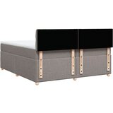 vidaXL Krevet s oprugama i madracem smeđesivi 200x200 cm od tkanine | shoptok.hr