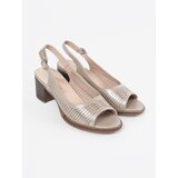 Sergio Leone Women's gold low-heeled sandals | shoptok.hr