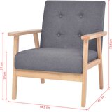  2-dijelna garnitura od tkanine tamnosiva | shoptok.hr