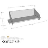 Hanah home Zidna polica s dugim krakom, 60x20x19 cm, zlatna boja | Eponuda.ba