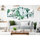  Slika - Rose Composition (5 Parts) Wide Green 100x50 | shoptok.hr