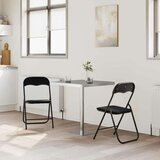  Zložljiva stolica 2 pcs Črna 48 x 44 x 78 cm Žamet, (5000296889) | Shoptok.si