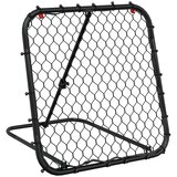 Nogometna mreža za odbijanje podesiva crna 84x73x60-80 cm čelik | Eponuda.com