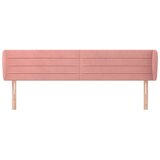  Vzglavje z ušesi roza 183x23x78/88 cm žamet, (20932327) | Shoptok.si