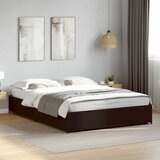  Okvir kreveta crni 140 x 200 cm od konstruiranog drva i metala | shoptok.hr
