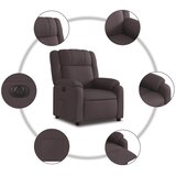  Električni naslonjač od tkanine tamnosmeđi | shoptok.hr