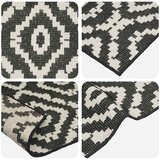  Tepih za područje Prirodna i crna 200 x 290 cm PET | shoptok.hr