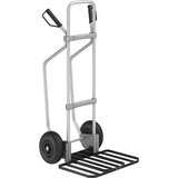 eurokraft pro aluminijast voziček za prevoz vreč, z drsnimi sanmi, nakladalna površina za pakete šxg 430 x 450 mm, črne barve, kolesa z zračnico | Shoptok.si