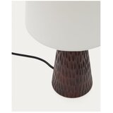 Kave Home Bela/temno rjava namizna svetilka s tekstilnim senčilom (višina 50 cm) Amire – | Shoptok.si