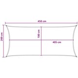  Senčna platna Svetlo siva in bela. 2 x 4,5 m HDPE, (5000241180) | Shoptok.si