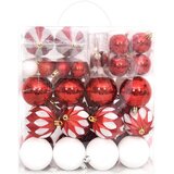  Set božićnih kuglica od 64 komada crvene i bijele | Eponuda.com