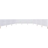  Vjetrobran s 9 panela od tkanine 1200 x 120 cm pješčano bijeli | shoptok.hr