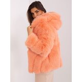 Fashion Hunters Peach jacket made of eco-fur | shoptok.hr