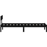  Okvir za krevet od borovine crni 90 x 190 cm jednokrevetni | Eponuda.com