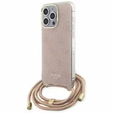 Originalna Hardcase GUHCP15XHC4SEP torbica za iPhone 15 Pro Max (Crossbody Cord 4G Print / roza)