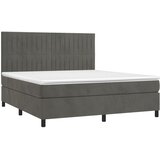  Krevet s oprugama i madracem tamnosivi 180x200 cm baršunasti | shoptok.hr