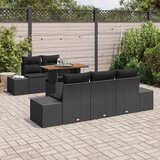 Sjedeća garnitura za vrt 6 kom. Crna i smeđa | shoptok.hr