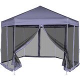  Šestkoten Pop-Up šotor s 6 stranicami temno moder 3,6x3,1 m | Shoptok.si