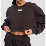 GymBeam Women‘s Aura Cropped Sweatshirt Tee Brown | ePonuda.com