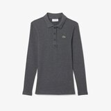 Lacoste Polo majice dolgi rokavi RIBBED COLLAR SHIRT Siva Cene