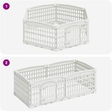  Ograda za Pse s 6 Panoa Bijela 122 x 106 x 40 cm Plastika | shoptok.hr
