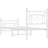  Metalni okvir kreveta uzglavlje i podnožje bijeli 80x200 cm | Eponuda.ba