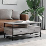 vidaXL Klubska mizica siva sonoma 100x51x45 cm inženirski les | Shoptok.si