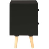  Noćni ormarići 2 kom crni 40 x 30 x 50 cm od masivne borovine | Eponuda.ba