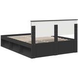  Konstrukcija postelje Črna 140 x 200 cm Masivno borovo les, (5000103569) | Shoptok.si