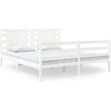  Okvir za krevet od masivne borovine bijeli 150x200 cm 5FT King | shoptok.hr