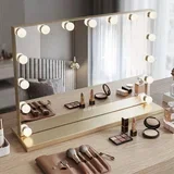 Stensko ogledalo LED HOLLYWOOD L.Gold 80x60