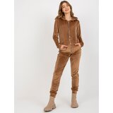 Fashion Hunters Women's velour set - brown | shoptok.hr