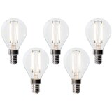 LUEDD Komplet 5 E14 zatemnitvenih LED žarnic P45 prozorno steklo 3W 250 lm 2700K | Shoptok.si