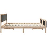  Okvir kreveta smeđe i tamnosivo 180 x 200 cm Masivna borovina | shoptok.hr