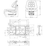  Sedež za traktor z vzmetenjem črn, (20770105) | Shoptok.si