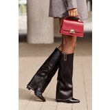 Boto Ladies Boots With Turned Shaft On Heel Black Kaielia Cene