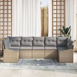  Vrtna sofa set Set 7 Bež, Siva Ratan, Poliester, (22065006) | Shoptok.si