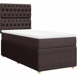  Krevet s oprugama i madracem tamnosmeđi 100 x 200 cm od tkanine | shoptok.hr