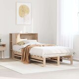  Krevet s regalom za knjige bez madraca 90x190 cm masivno drvo Cijene