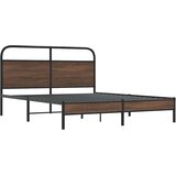  Okvir kreveta bez madraca smeđa boja hrasta 150x200 cm drveni | shoptok.hr
