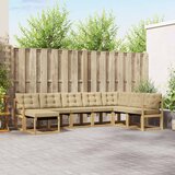  Set vanjskih sofa 8 kom. Bijela i bež Smeđa 304 x 185,5 x 73 cm | shoptok.hr