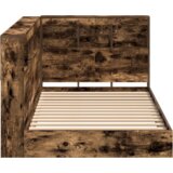  Krevet s policom Dimljeni hrast 75x190 cm Konstruirano drvo | shoptok.hr