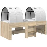  Kidsov krevet na sprat s tunelom 3 kom. Sonoma hrast i bijela | shoptok.hr